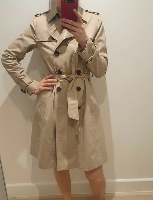 HOBBS SASKIA TRENCH Size 8 Beige Classic 120.00 PicClick UK