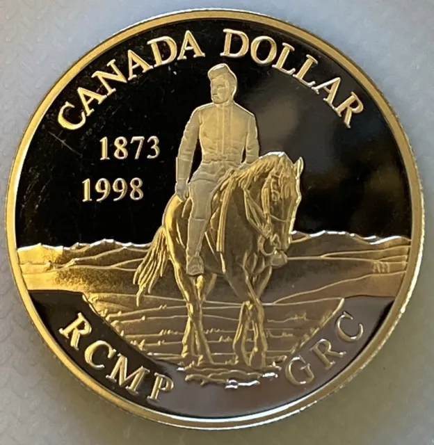 1998 Canada 125Th Anniversary Of The Rcmp Proof Silver Dollar Coin