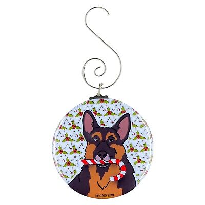German Shepherd Dog Candy Cane Christmas Holiday Ornament Gift Collectible Decor