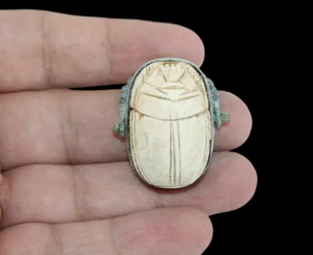 BEAUTIFUL RARE ANCIENT EGYPTIAN ANTIQUE Old Egyptian Pharoh Unique Ring Scarab