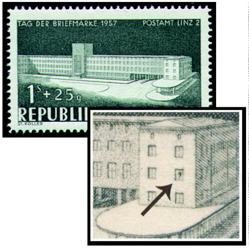 Österreich Nr. 1039 II postfrisch Plattenfehler