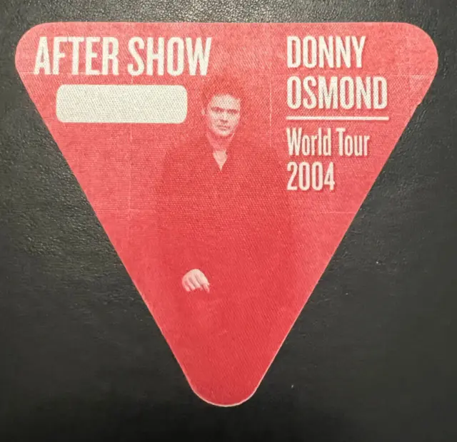 Donny Osmond 2004 Tour Satin Backstage Pass Unused