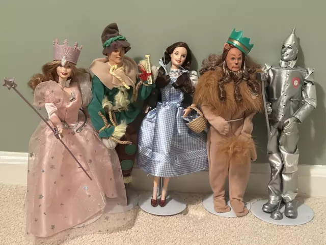VTG Mattel WIZARD OF OZ BARBIE Doll Set DOROTHY LION TIN MAN SCARECROW GLINDA