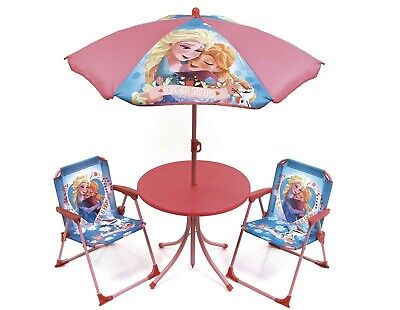 Disney Frozen Terrasse Set Deux Chaises Parasol Table, Chaise pieghevole Enfants