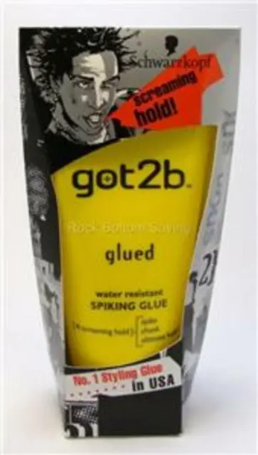 Schwarzkopf Got2b Glued Spiking Glue 150ml Mens Hair Styling Gel Screaming Hold