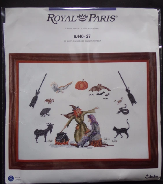 Ancien Kit Broderie Royal Paris – Les Herbes Et Épices – Complet Avec Toile, Modèle, Aiguille