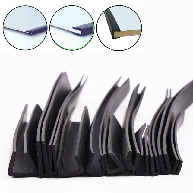 BLACK USHAPE RUBBER Edging Seal For Bumper Door Window Trim Strip 120