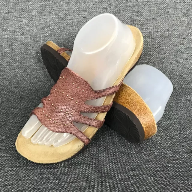 Womens Size 8 Euro Wellness Purple Leather Flat Sandals