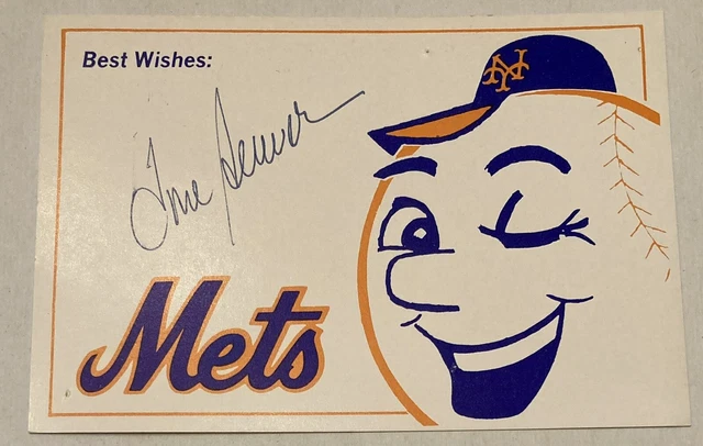 Tom Seaver Auto Autograph Signed New York Mets Card HOF JSA Tom Seaver Auto Autograph Signed New York Mets Card HOF JSA