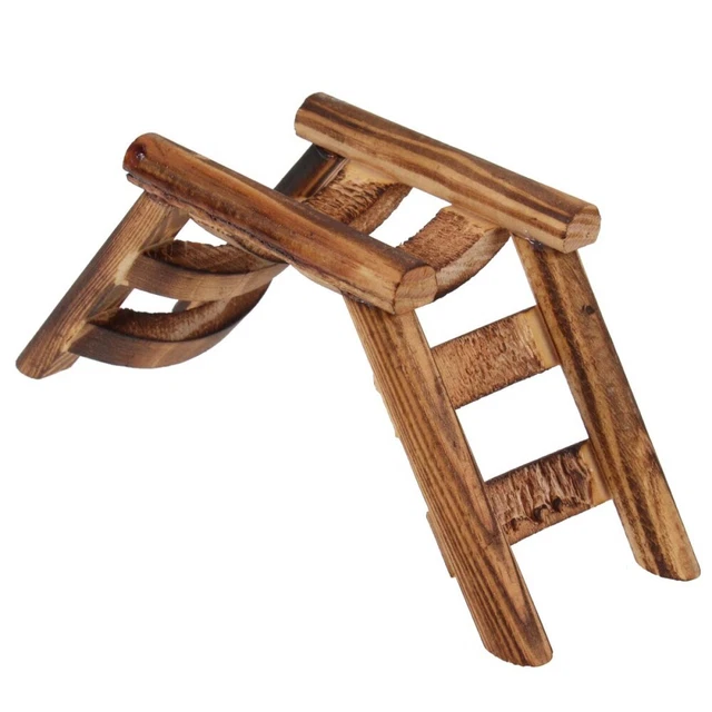 M Log Natural Little Critters Toys escalera para ratas puente de madera