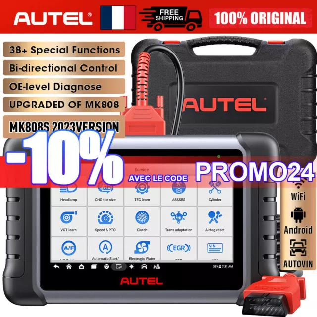 2024 AUTEL MaxiCOM MK808S Pro OBD2 Scanner Valise Diagnostique Auto ALL System