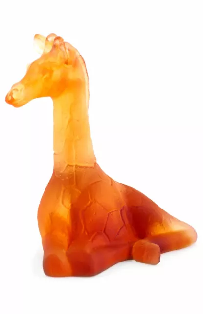 Daum Crystal Mini Giraffe Amber Figurine #05260-1 Brand Nib Beautiful Save$ F/Sh