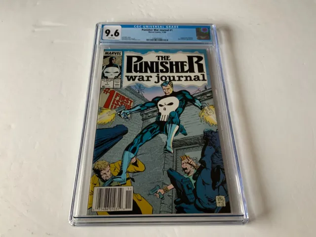 Punisher War Journal 1 Cgc 9.6 White Pages Newsstand Origin Marvel Comics 1988