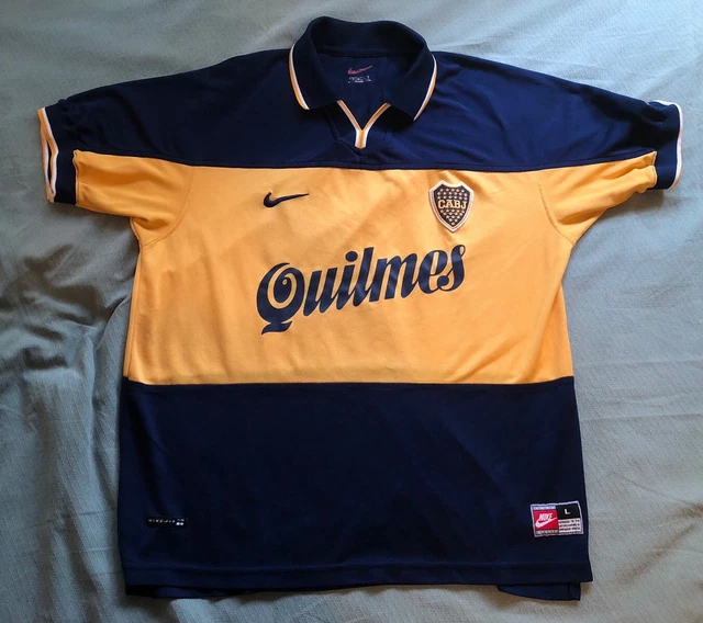 Camiseta Boca Juniors Nike Quilmes Usados MAGLIA CALCIO BOCA