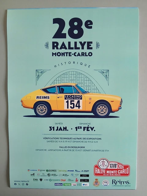 Affiche Rallye Monte Carlo 2014 - Poster WRC - Sports Automobiles