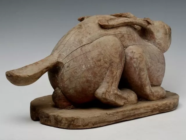 19th Century, Mandalay, Antique Burmese Wooden Rabbit 9