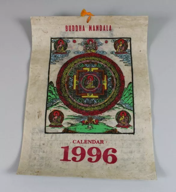 B3 / Buddha Mandala Calendario 1996 - Kpl - Carta Fatta A Verniciato,Incisione