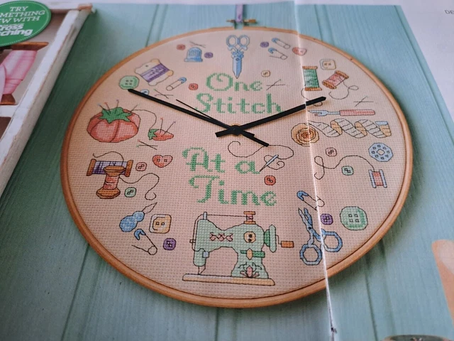Cross Stitch Chart Stitcher's Clock/Sampler Chart Only  Sewing Motifs Chart