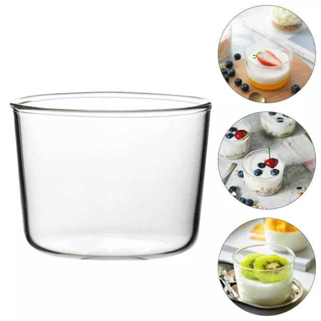 Glass Dessert Cups Pudding Ice Cream Bowls Disposable Coffee Cups-KR