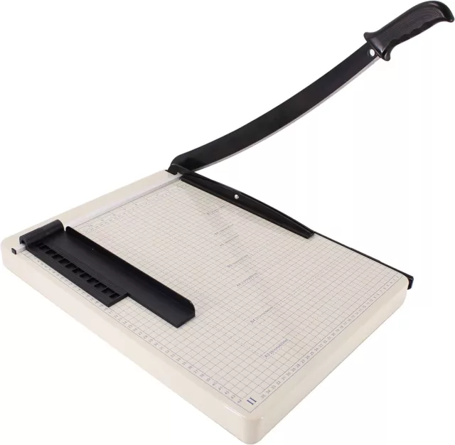 Paper Cutter Metal Base Guillotine Blade Trimmer for Office Home A4-12'' Cutter