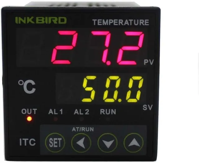 Inkbird Temperature Controller PID ITC-100VH K-Type Thermocouple SSR Heat Sink 2