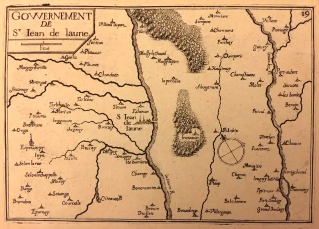 Gouvernement de Saint-Jean de Lomme, gravure XVIIe, Tassin, Côte d'or