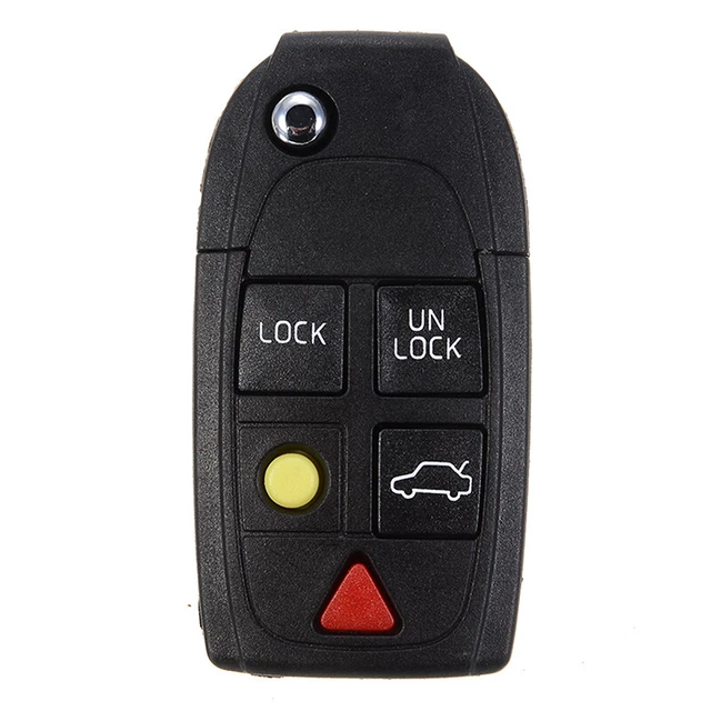 New 5 Buttons Remote Flip Key Case Shell Fob Fit For Volvo S80 XC70 XC90 V70 l-