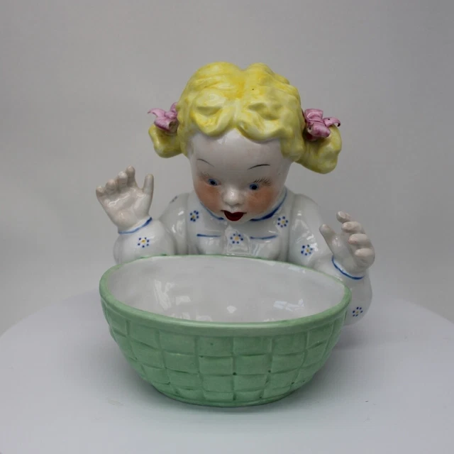 Cuenco Figurilla Hilo Art Deco Estilo Art Nouveau Estilo Porcelana Esmaltes
