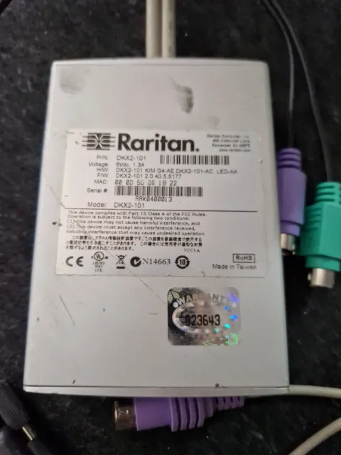 Raritan Computer DKX2-101 Remote KVM over IP POE! Switch Dominion KVM-over-IP