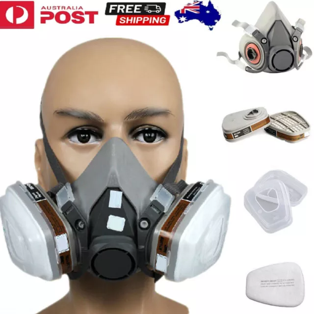 7 In 1 Half Face Mask Suit for 3M 6200 Gas Spray Painting Protection Respirator