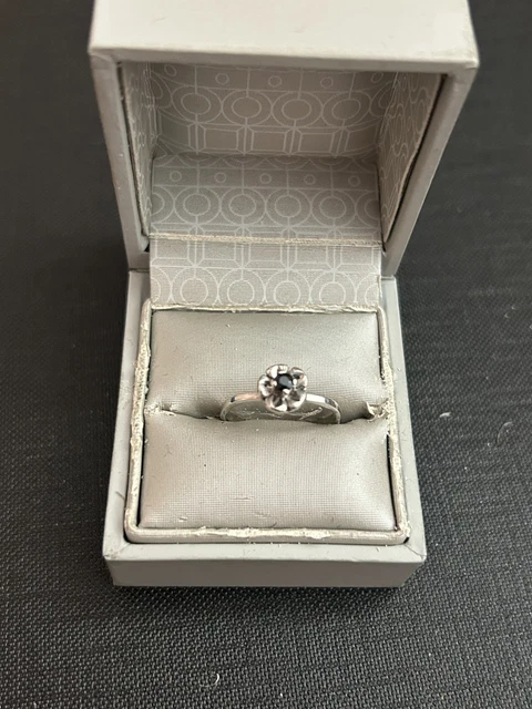 Bague Vintage En Argent Massif 800 Avec Pierre - Poinçon - Occasion Bon état