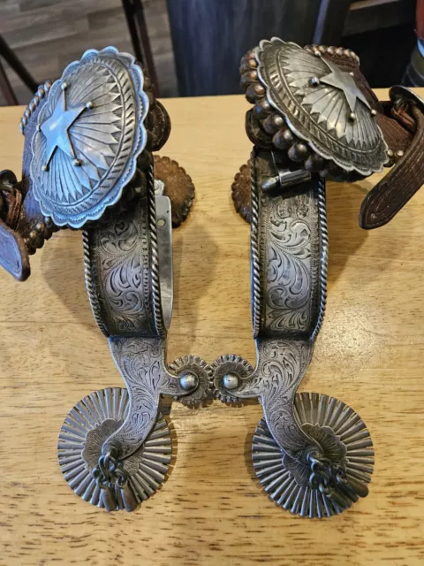E Garcia Sterling Spurs with a Awesome set of Sterling Bohlin Like Spur Straps.