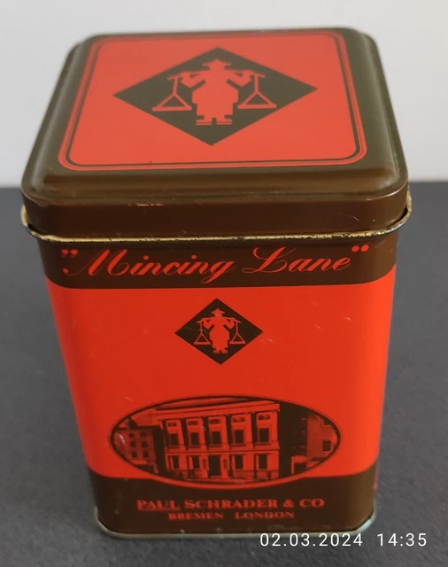 ALTE TEE Blechdose Mincing Lane 1990 Paul Schrader & CO Bremen