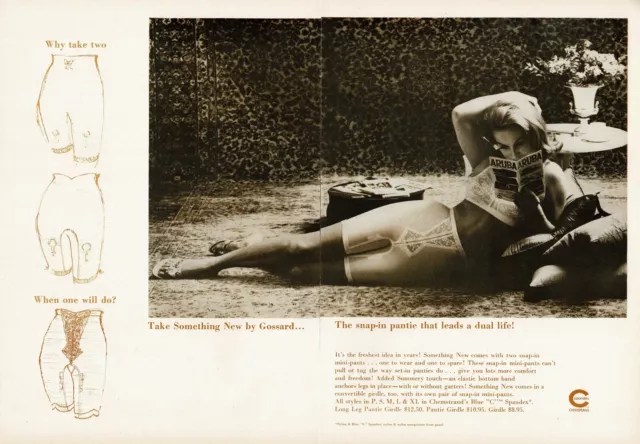 1950 GOSSARD LINGERIE bra girdle 4 women photo vintage print ad