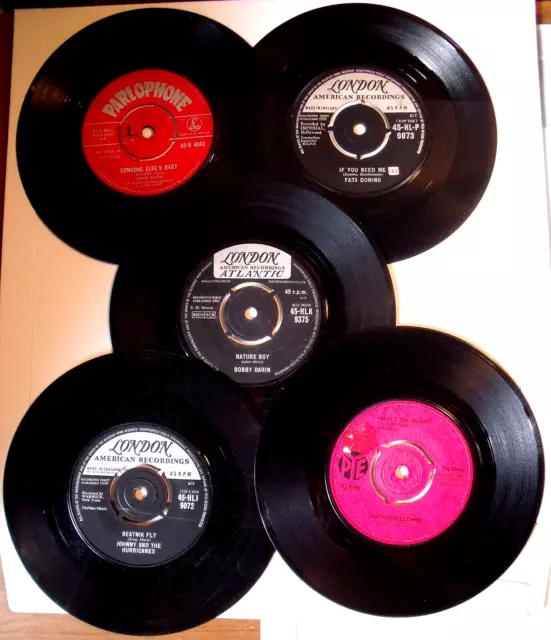 5 x Various Label - Scratched / Damaged 7" Vinyl Records - Arts, Crafts, Clocks