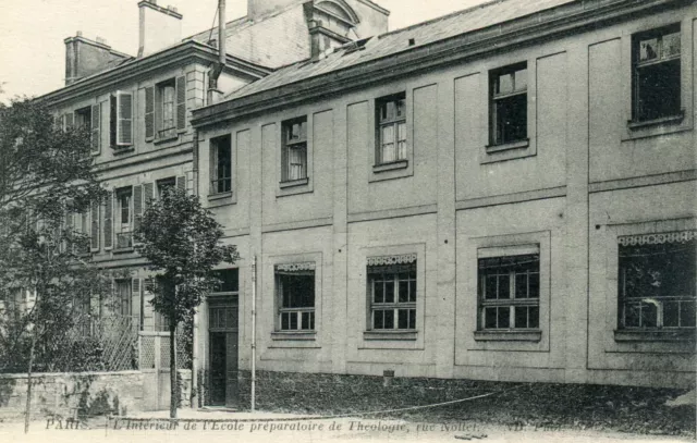 France Paris - L'Eclole de Theologie on Rue Nollet old postcard