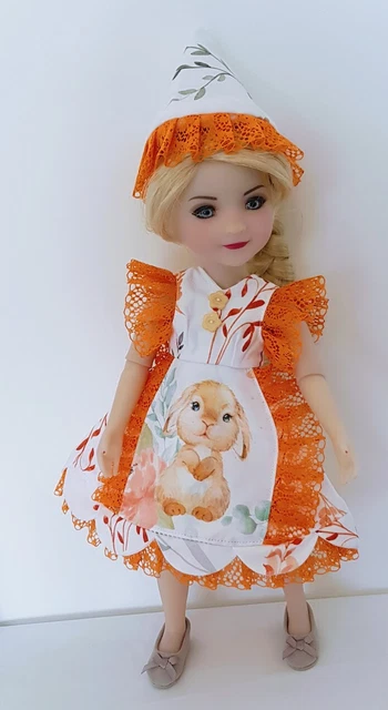 Vêtement Pour Poupée 36 Cm - Jupe Et Gilet Ruby Red Fashion Friend - Fait Main En France