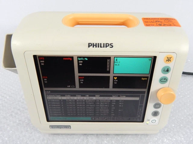 Philips Suresigns Vs3 Vital Signs Monitor S/N 739