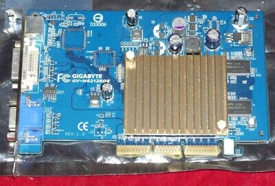 GIGABYTE GeForce 6200 DirectX 9 GV-N62128DE 128MB 64-Bit DDR AGP 4X/8X VGA card