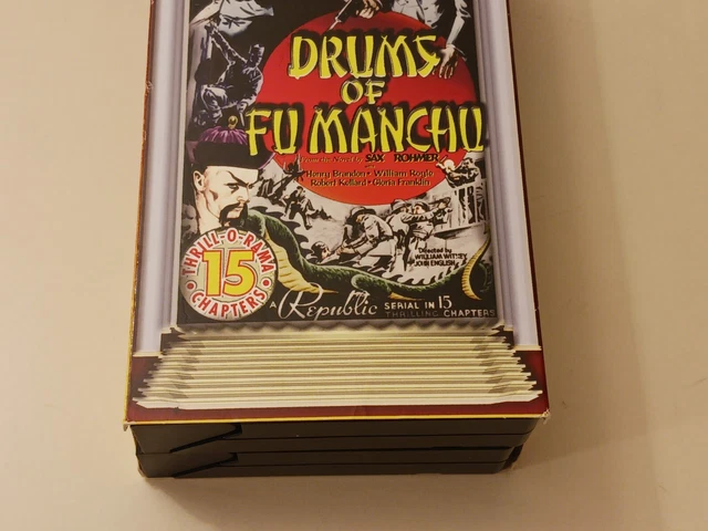 DRUMS OF FU Manchu VHS 2001 2-Tape Double-Pack 15 Chapters VCI Classic ...