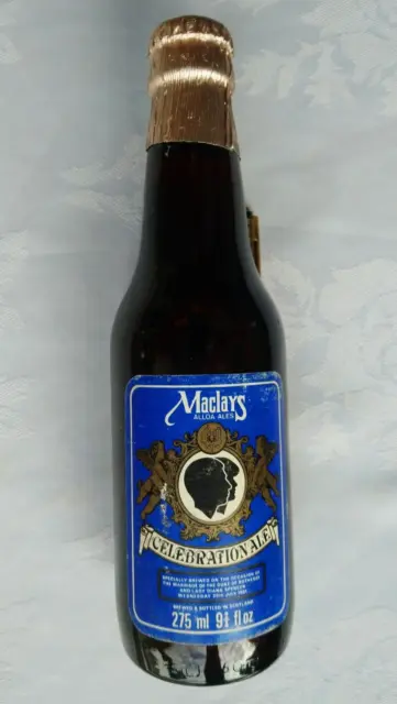 Maclays Alloa Bier Ale 275 ML Ltd Ed Flasche Charles Diana Hochzeit 29-7-81 Leer