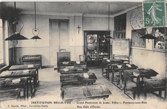 Cpa 94 Fontenay Under Wood Institution Beautiful View A Study Room