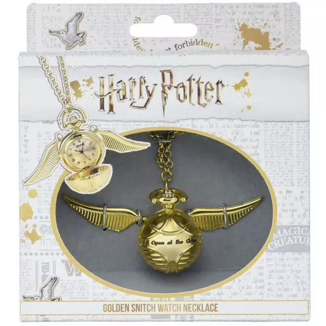 Official Genuine Harry Potter Gold Plated Golden Snitch Watch Necklace