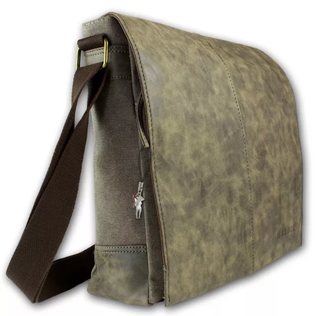 Harolds Toile Simili Cuir Homme Sac Messenger Sac Bandoulière Braun OTJ2380N 3