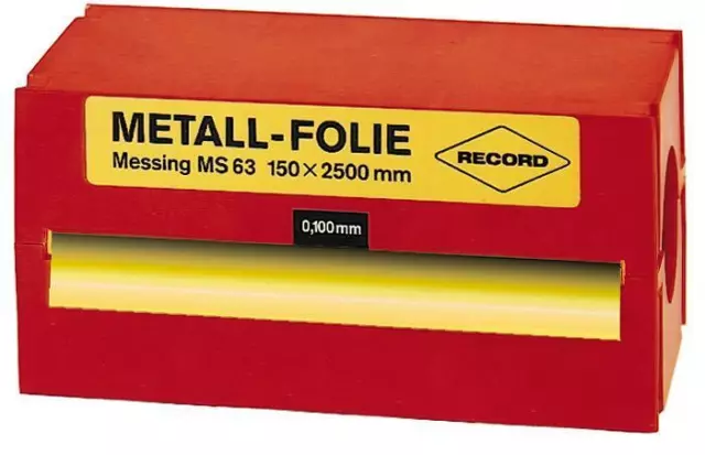 RECORD Metall-Folie Messing MS63 150x2500x0,025mm