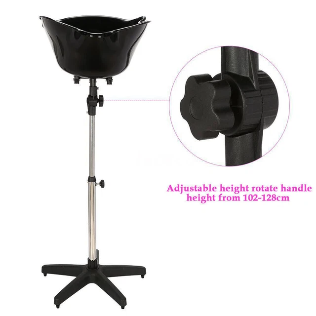 Lavabo trasero lavabo peluquería móvil lavabo de pelo altura ajustable