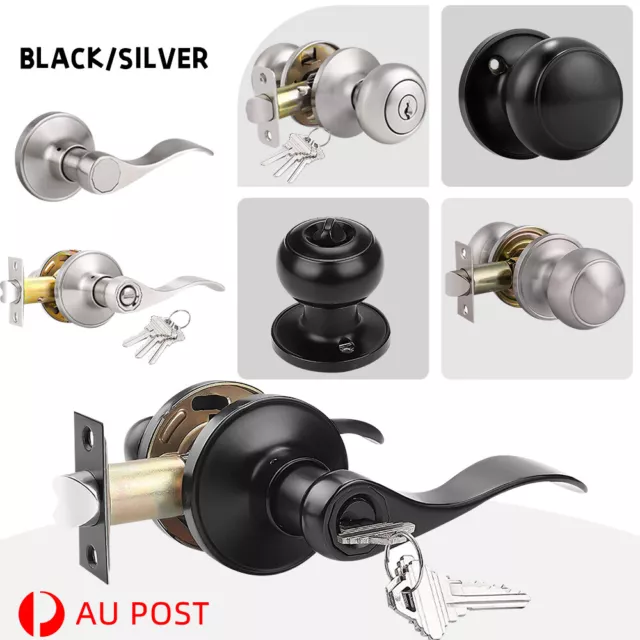 Privacy Door Lock Set Entrance Lock Knob Bedroom Passage Dummy Locks Round Lever