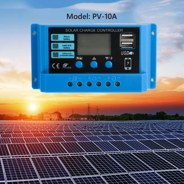 10A PWM SOLAR Charge Controller 12V 24V Regulator For 100W 200W 300W - View #3