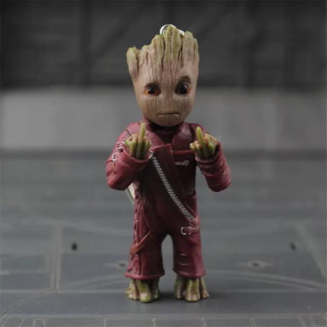 Guardians of the Galaxy Vol.2 Baby Groot Middle Digit Key Chain PVC Bangle hot