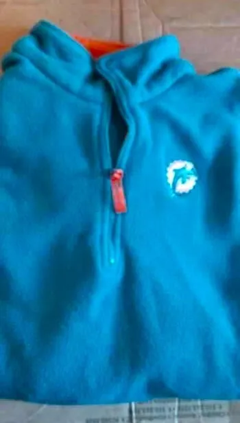 Mens MIAMI DOLPHINS Polar Fleece Sweat Shirt NFL Football Size M Aqua Orange